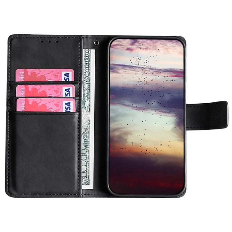 Funda de Cuero Magnética para OnePlus Ace 3 Pro 5G (Negra) con Tacto de Piel