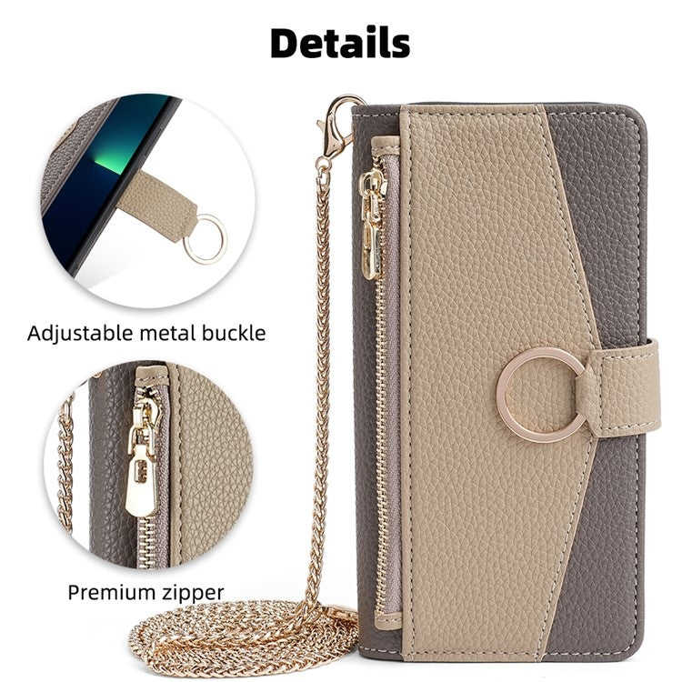 Funda de Cuero Textura de Lichi para OnePlus Nord Ce 4 Lite 5G (Gris)