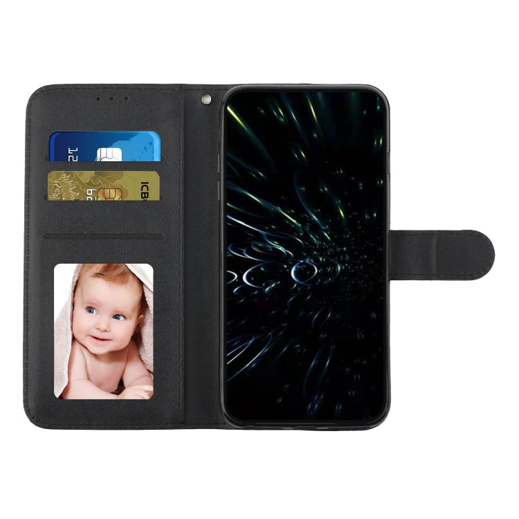 Funda de Cuero con Textura de Becerro y Hebilla para Teléfono Itel A50C (Negro)