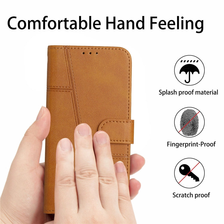 Funda de Cuero con Textura de Becerro y Hebilla para Teléfono Itel A80 (Amarillo)
