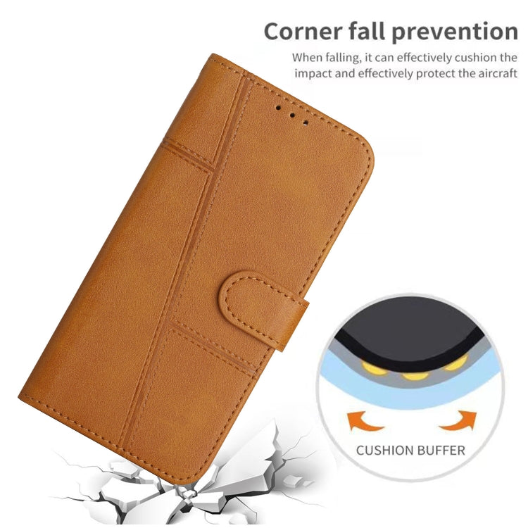 Funda de Cuero con Textura de Becerro y Hebilla para Teléfono Itel A80 (Amarillo)