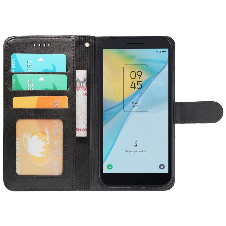 Funda de Teléfono de Cuero para TCL 201 (Negro)