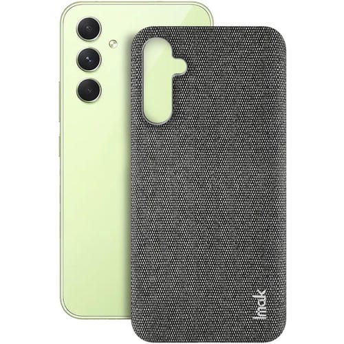 Funda para Teléfono Samsung Galaxy A34 5G Imak Ruiyi Series Textura Tela Pu + PC (Gris Oscuro)