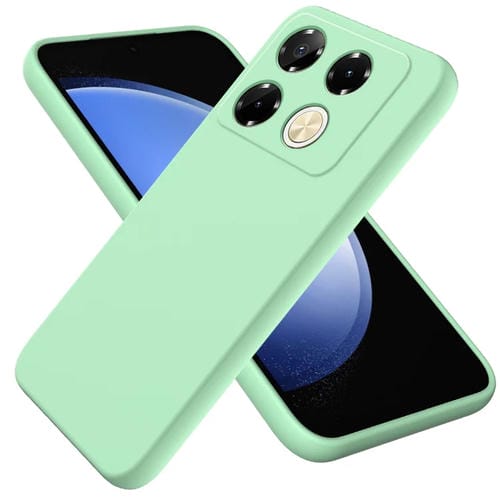 Funda Protectora Silicona Líquida para Infinix Note 40 Pro 4G Cobertura Total (Verde)