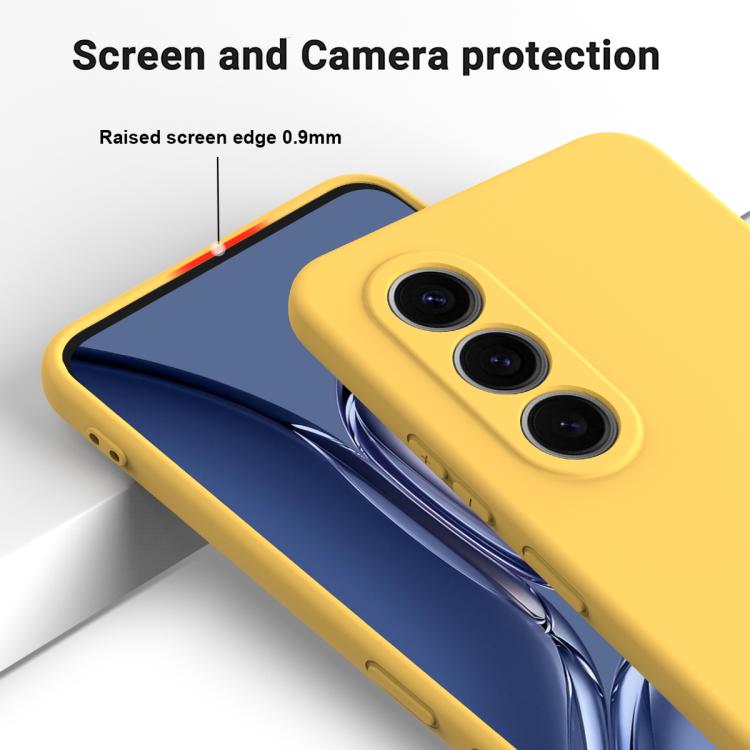 Funda Silicona Líquida Itel S25 Cobertura Total (Amarilla)