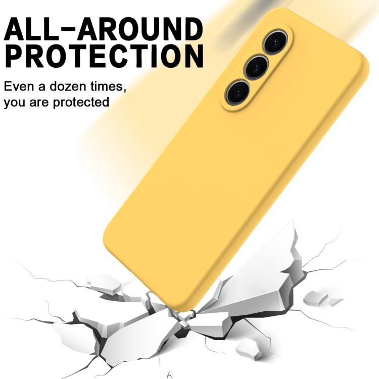 Funda Silicona Líquida Itel S25 Cobertura Total (Amarilla)