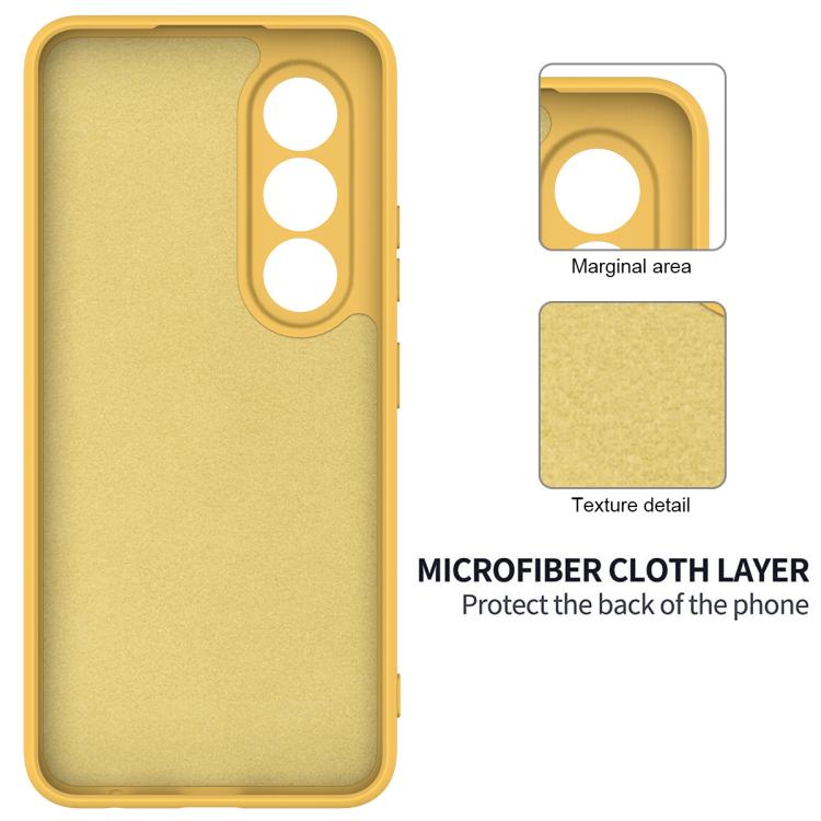 Funda Silicona Líquida Itel S25 Cobertura Total (Amarilla)