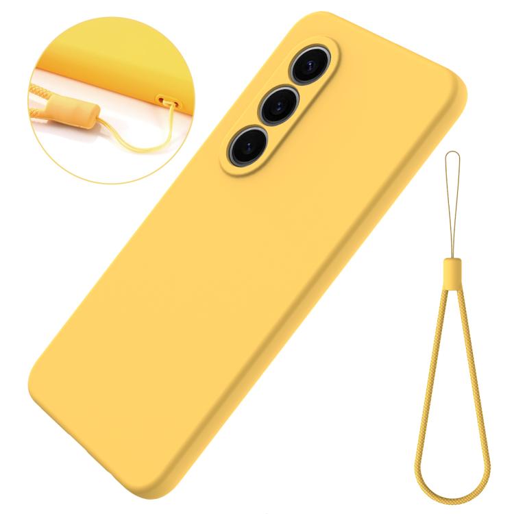 Funda Silicona Líquida Itel S25 Cobertura Total (Amarilla)