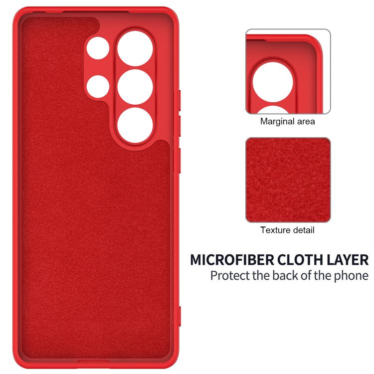 Funda de Silicona Líquida Itel S25 Cobertura Total (Rojo)