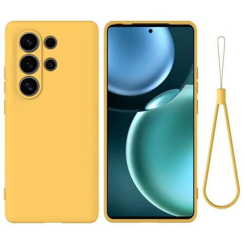 Funda para Teléfono Itel S25 de Silicona Líquida Cobertura Total (Amarillo)