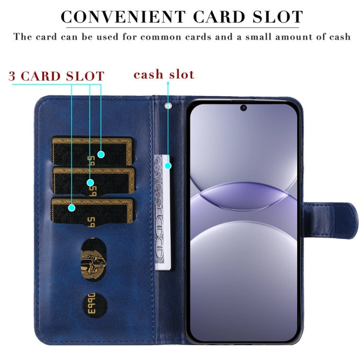 Funda de Piel con Cremallera y Textura de Becerro para Huawei Nova 13/Nova 12 (Azul)
