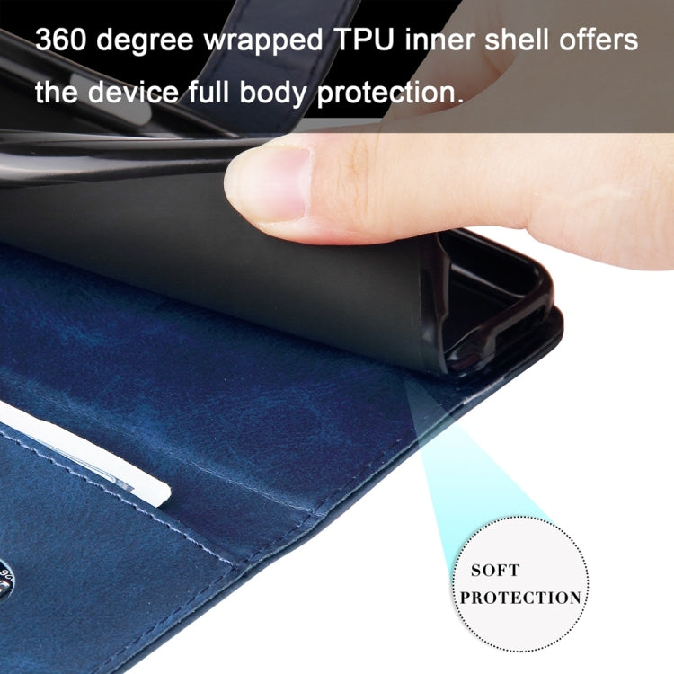 Funda de Piel con Cremallera y Textura de Becerro para Huawei Nova 13/Nova 12 (Azul)