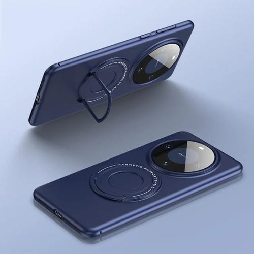 Estuche Magnético Mate Magsafe para Huawei Mate 60 Pro con Soporte para Carrito (Azul Oscuro)