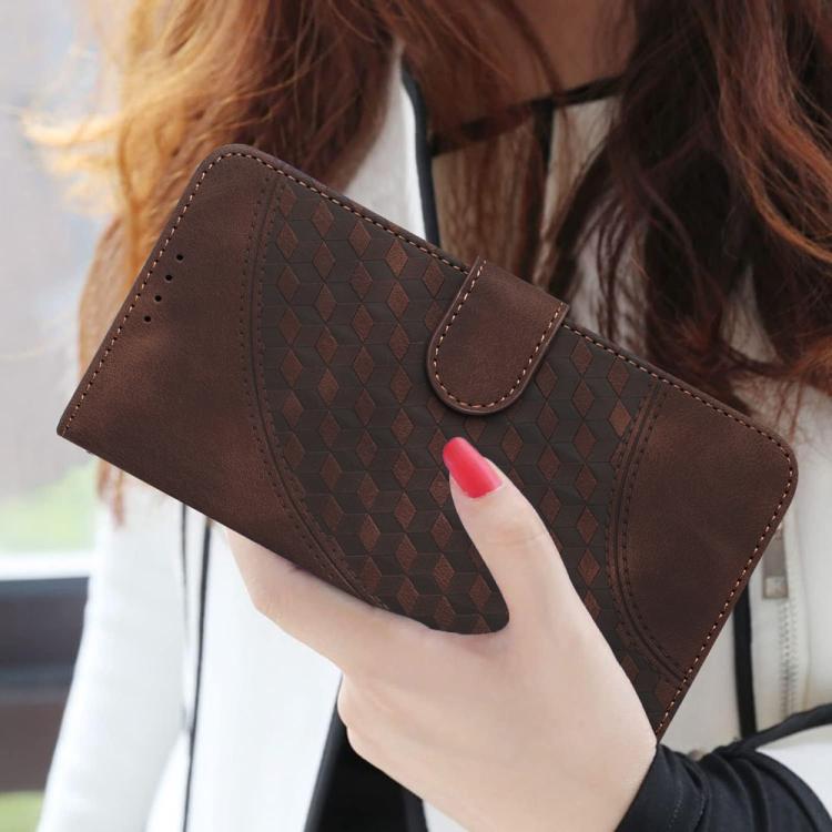 Funda de Cuero con Relieve Cabeza de Elefante para Huawei Nova 12 Pro y Nova 12 Ultra con Cordón (Café)