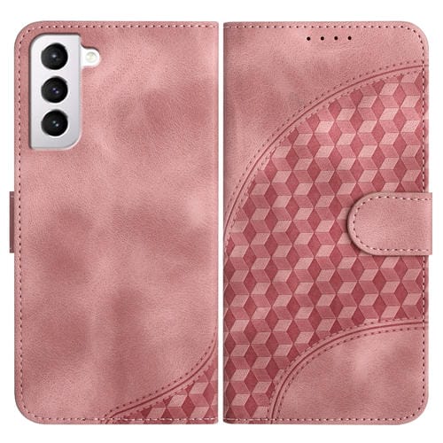 Funda para Samsung Galaxy S21 5G Yx0060 Cuero Relieve Cabeza de Elefante con Cordón (Rosa)