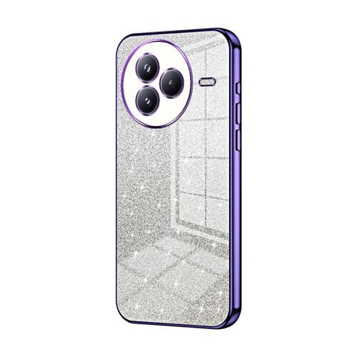 Funda para Xiaomi Civi 5 Pro con purpurina en polvo degradado y galvanizada (morada)