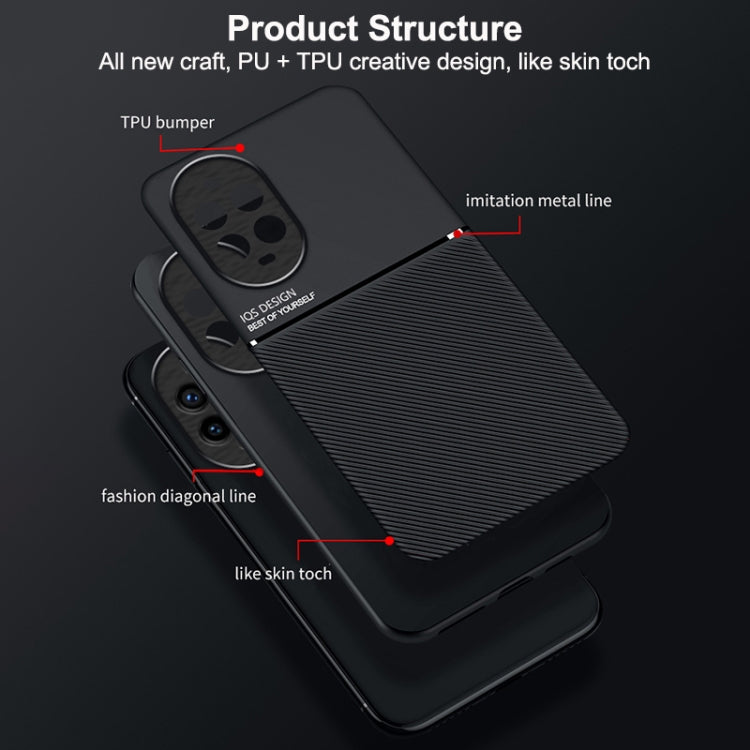 Funda híbrida TPU y Policarbonato Huawei Nova 13 Pro con diseño magnético y tira inclinable (Azul)