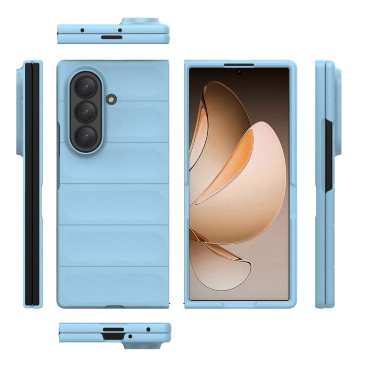 Funda plegable de PC a prueba de golpes para Samsung Galaxy Z Fold7 5G Magic Shield (azul claro)
