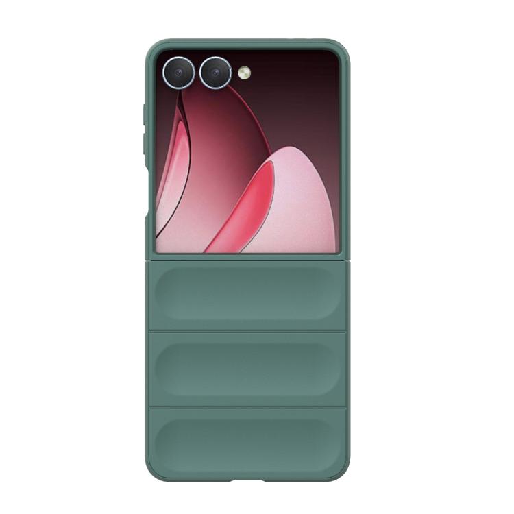 Funda plegable de PC a prueba de golpes con protección mágica para Samsung Galaxy Z Flip7 5G (verde oscuro)