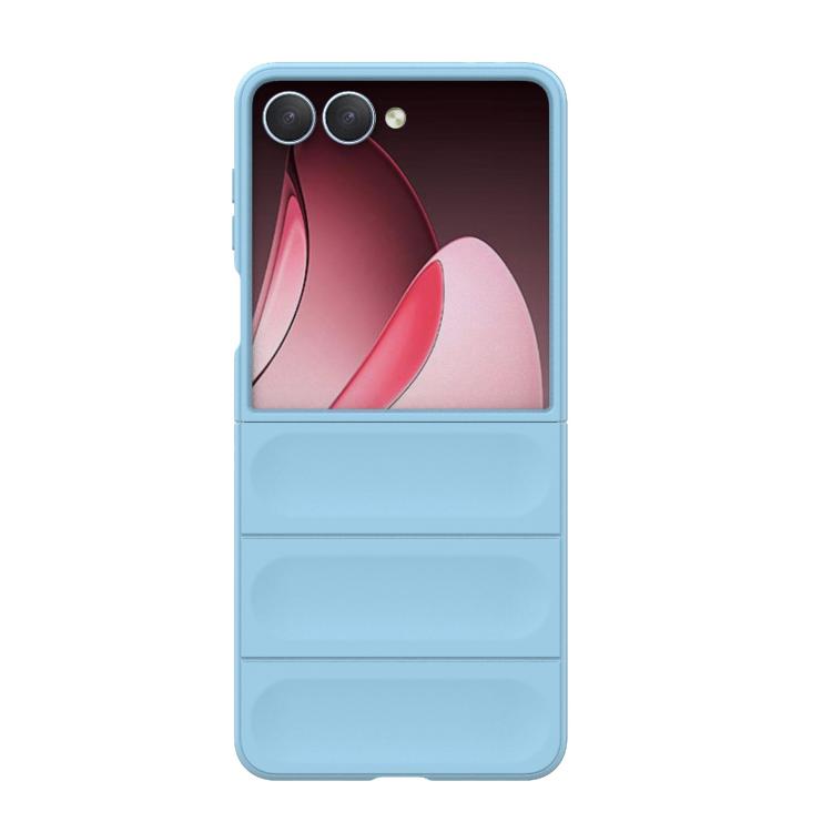Funda plegable de PC a prueba de golpes con protección mágica para Samsung Galaxy Z Flip7 5G (azul claro)