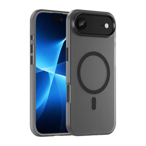 Funda MagSafe translúcida de TPU + PC con cobertura total para iPhone 17 Air (negra)