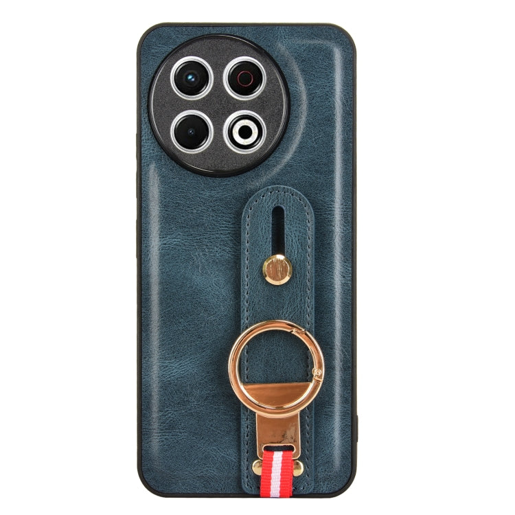 Funda de Cuero con Correa para El Cuello para Tecno Spark 30 Pro 4G (Azul)