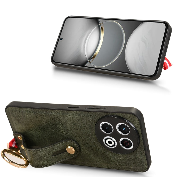 Funda de Cuero con Correa para El Cuello para Tecno Spark 30 Pro 4G (Verde)