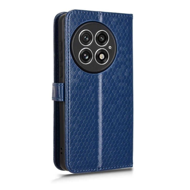 Funda de Cuero con Textura de Puntos Panal para OnePlus 13 5G (Azul)