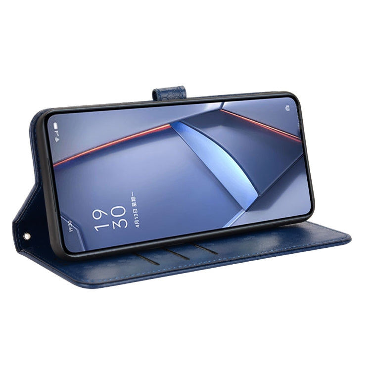 Funda de Cuero con Textura de Puntos Panal para OnePlus 13 5G (Azul)