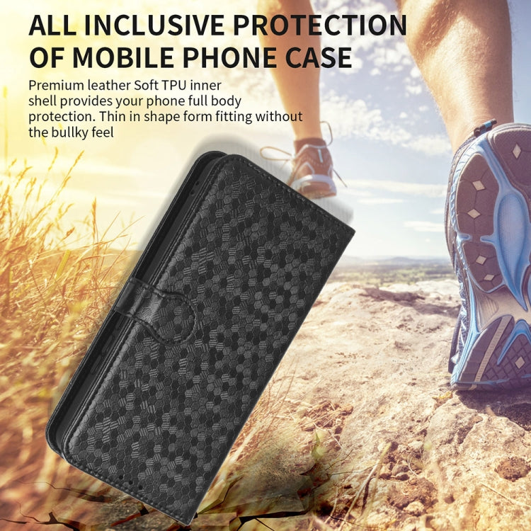 Funda de Cuero con Textura de Puntos Panal para OnePlus 13 5G (Azul)