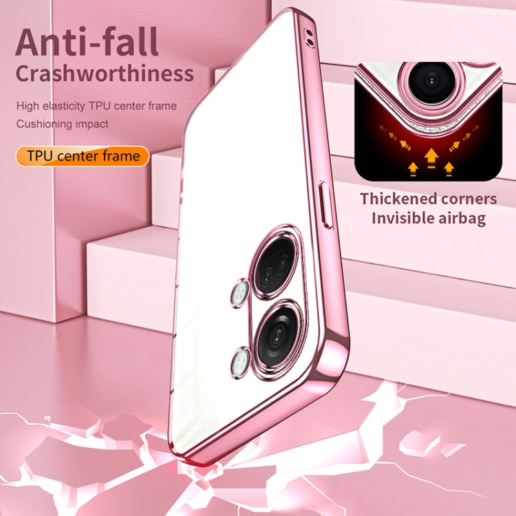 Funda para OnePlus Ace 2V y Nord 3 con Orificio Fino y Revestimiento Transparente (Púrpura)