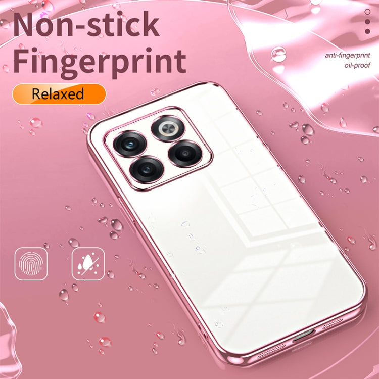 Funda para OnePlus 10T Ace Pro con Orificio Fino y Revestimiento Transparente (Azul)