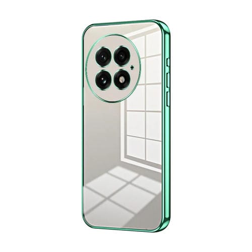 Funda para Teléfono OnePlus 13 con Orificios Finos y Revestimiento Transparente (Verde)