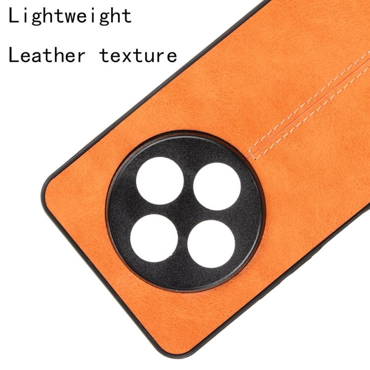 Funda para Teléfono Tecno Spark 30 4G Estampado de Vaca con Costura Trasera (Naranja)