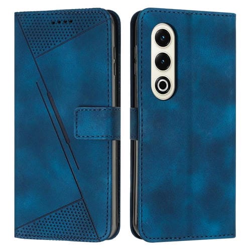 Funda de Cuero Triangular con Cordón Largo para Teléfono Itel S25 Dream (Azul)
