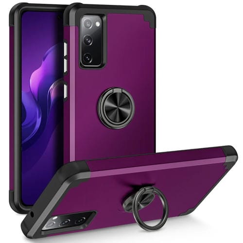 Funda para Samsung Galaxy S20 FE L2 Magnética con Soporte de Anillo Giratorio (Púrpura Claro)