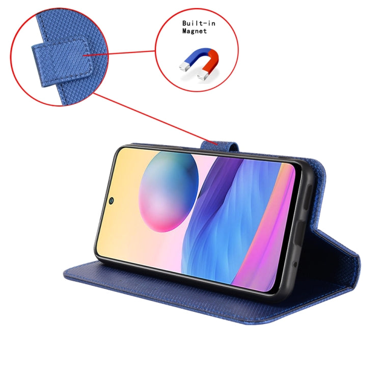 Funda de Cuero para OnePlus Nord Ce4 5G con Textura de Diamante (Azul)