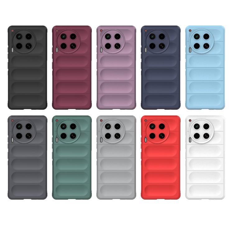 Funda TPU con Franela para Tecno Camon 30 4G Global Magic Shield (Azul Claro)