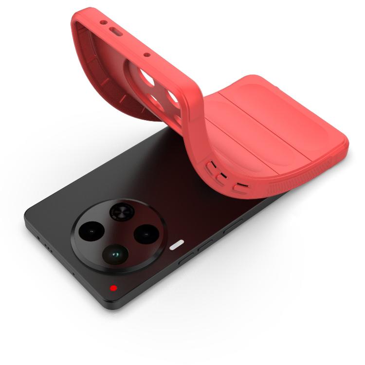 Funda TPU + Franela para Tecno Camon 30 4G Global Magic Shield (Rojo Vino)