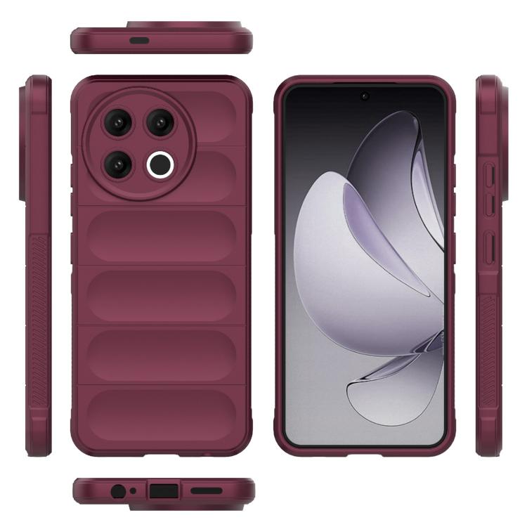 Funda TPU + Franela Tecno Spark 30 Pro Protección Mágica Global (Rojo Vino)