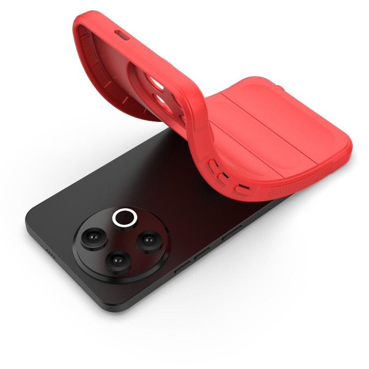 Funda TPU + Franela Tecno Spark 30 Pro Protección Mágica Global (Rojo Vino)