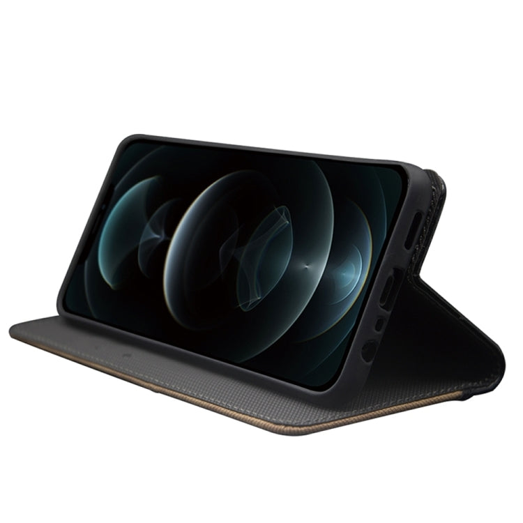 Funda de Cuero Bicolor Idewei para OnePlus 12R (Negra)