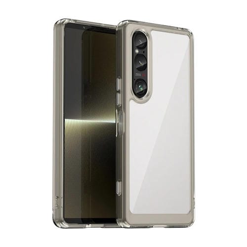 Funda Híbrida TPU Acrílico Sony Xperia 1 Vi Serie Colorida (Gris Transparente)