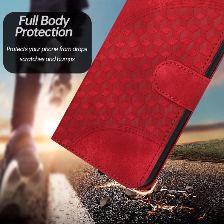 Funda Cuero Relieve Cabeza Elefante Tecno Spark 30 4G con Cordón (Rojo)