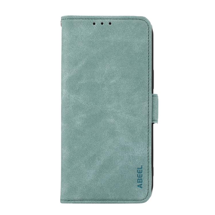 Funda de Cuero Abeel Rfid Magnética Esmerilada para iPhone 16E (Cian)