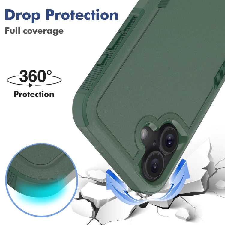 Funda para iPhone 16 Plus 2 En 1 PC TPU (Verde Oscuro)