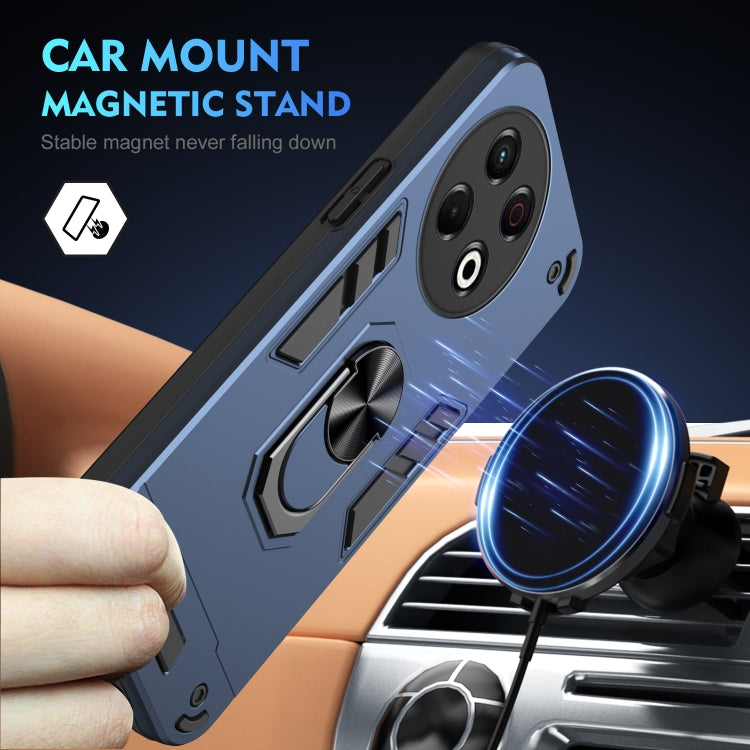 Funda para Teléfono Tecno Spark 30 Pro con Soporte de Anillo y Protección a Prueba de Golpes (Azul)