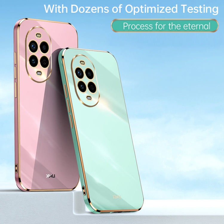 Funda TPU Huawei Nova 13 Pro Xinli Borde Dorado Revestimiento 6D Recto (Verde Menta)