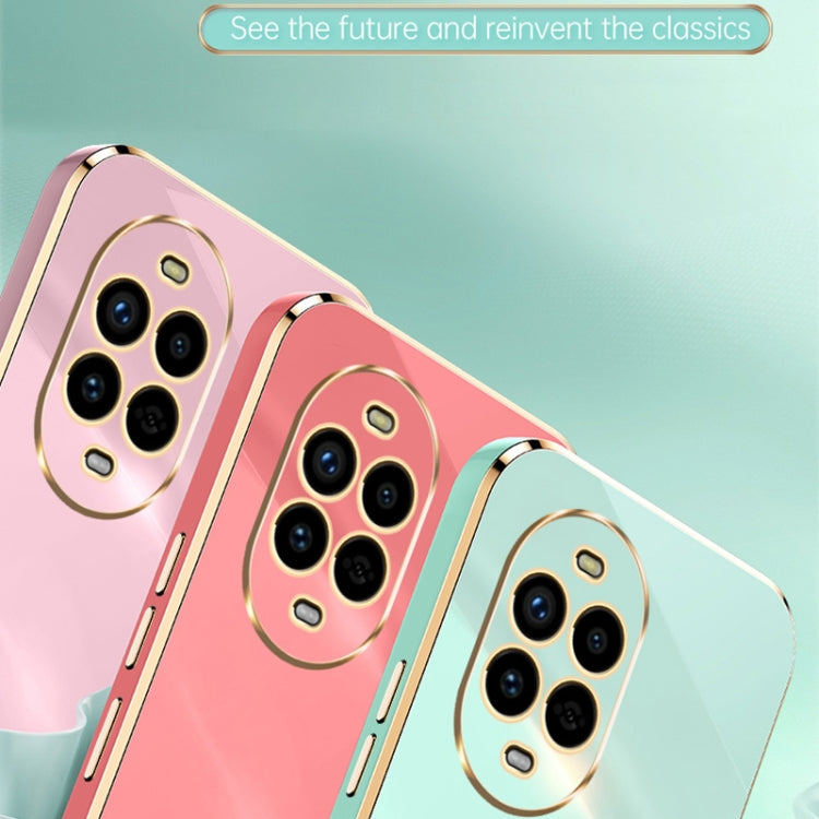 Funda TPU con Borde Dorado y Revestimiento 6D Recto para Huawei Nova 13 Pro Xinli (Morado Cereza)