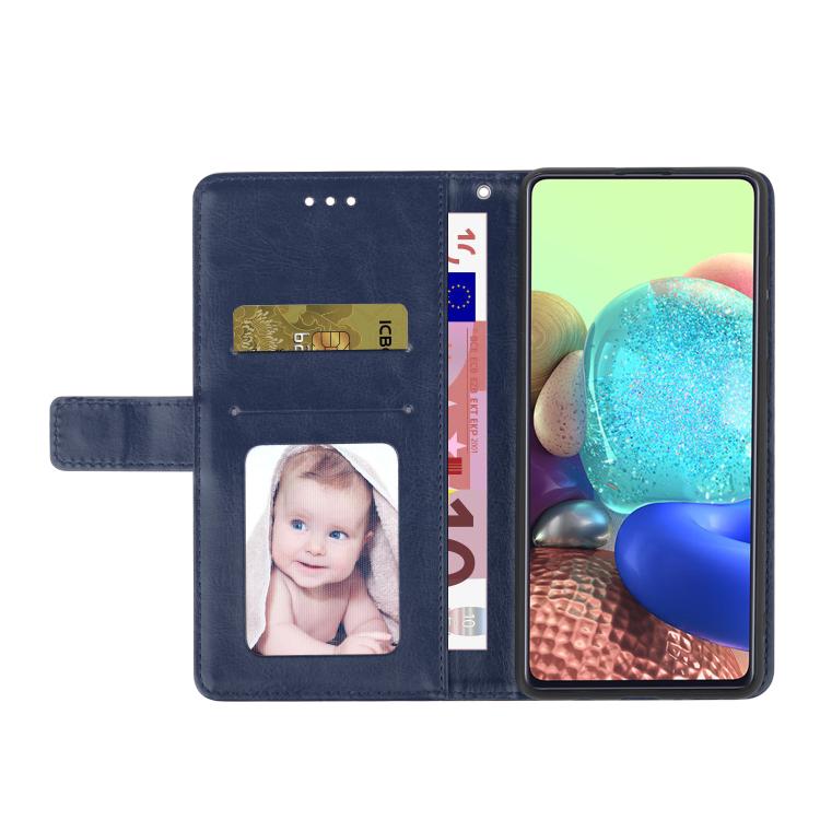 Funda de cuero con tapa en forma de Y para TCL 60 SE/605 (azul)